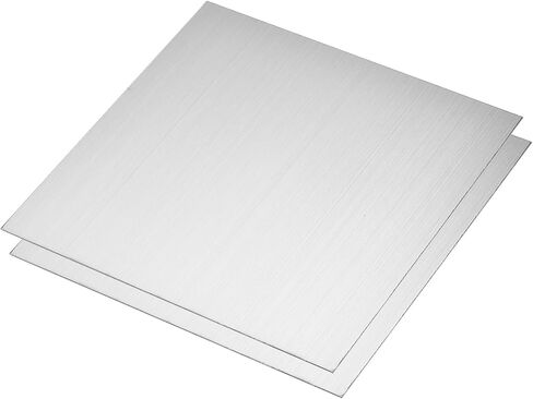 uxcell 304 Stainless Steel Sheet, 0.02" x 12" x 12" Brushed Finish - Good for Industry, Machinery, DIY Projects, and Home Decoration 2pcs in Saudi Arabia