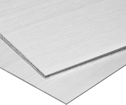 uxcell 304 Stainless Steel Sheet, 0.02" x 12" x 12" Brushed Finish - Good for Industry, Machinery, DIY Projects, and Home Decoration 2pcs in Saudi Arabia