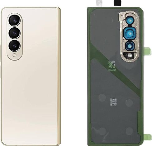 Z Fold 4 Back Glass Replacement for Samsung Galaxy Z Fold 4 Back Cover Glass with Pre-Installed Tape and Camera Lens +Rear Protective Film +Tools (Beige) in Saudi Arabia