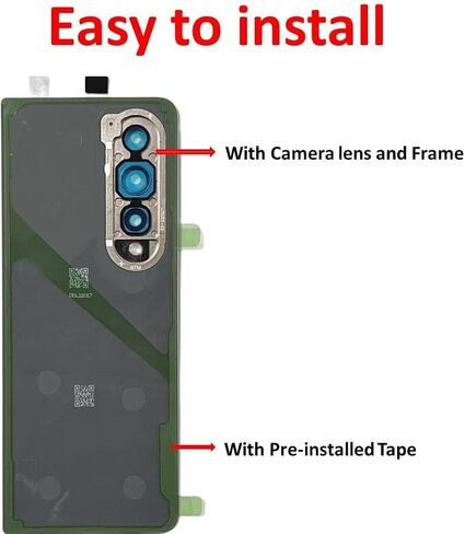 Z Fold 4 Back Glass Replacement for Samsung Galaxy Z Fold 4 Back Cover Glass with Pre-Installed Tape and Camera Lens +Rear Protective Film +Tools (Beige) in Saudi Arabia