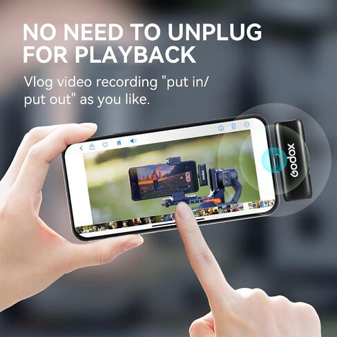 ميكروفون GODOX WES2 Kit2 2.4G لاسلكي Lavalier لهاتف iPhone 15 Pro Max وiPad وAndroid وميكروفون طية صدر السترة بخاصية إلغاء الضوضاء مع ناقل حركة بطول 656 قدم، لمدونات الفيديو/المقابلات/البث المباشر in Kuwait
