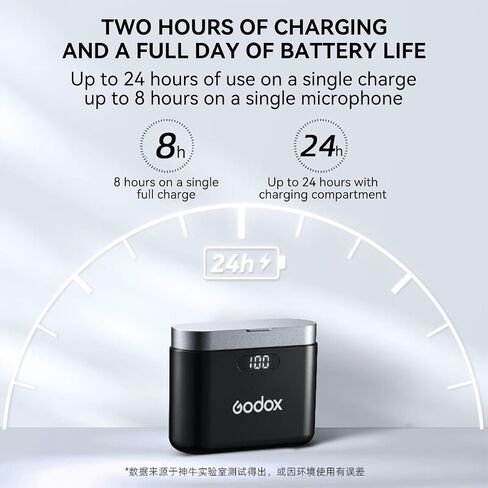 ميكروفون GODOX WES2 Kit2 2.4G لاسلكي Lavalier لهاتف iPhone 15 Pro Max وiPad وAndroid وميكروفون طية صدر السترة بخاصية إلغاء الضوضاء مع ناقل حركة بطول 656 قدم، لمدونات الفيديو/المقابلات/البث المباشر in Kuwait