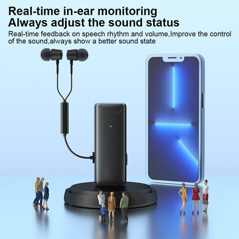 Wireless lavalier Microphone Mini Wireless Lavalier Microphone Lapel Mic Noise Reduction Compatible with Type-C Android Smartphone Tablet Live Streaming Video Recording Vlog Interview in Kuwait