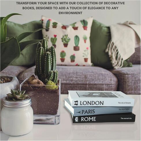 Decorative Books for Home Decor - Coffee Table Decor - Shelf Decor - Books for Decor - Designer Books Decor Set - Faux Books for Decoration - Decor Books for Coffee Table in Saudi Arabia