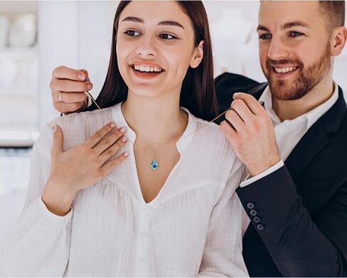 كروكل قلادة على شكل الماء مطلية بالذهب شامبين مصنوعة من الزجاج - NES0020 in Kuwait