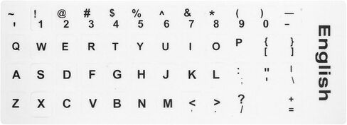 [2PCS Pack] HRH Thai Keyboard Stickers,PC Keyboard Stickers Black Background with White Lettering for Computer in Kuwait