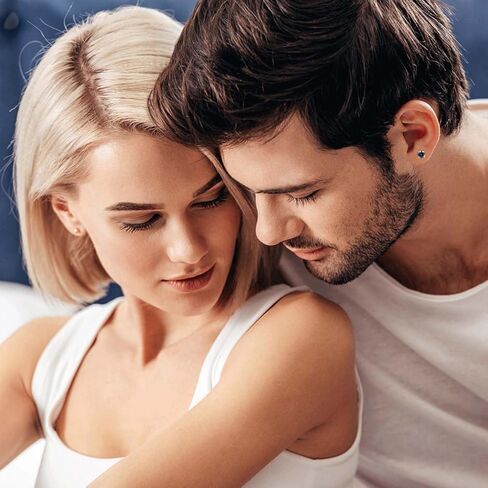 Jstyle أقراط فولاذية جراحية للأذنين الحساسة لا تسبب الحساسية 20 جرام مجموعة أقراط حلقية للنساء والرجال كرة أوبال صغيرة تشيكوسلوفاكيا من الفولاذ الجراحي أقراط غضروف مسطحة الظهر - لون فضي in Kuwait