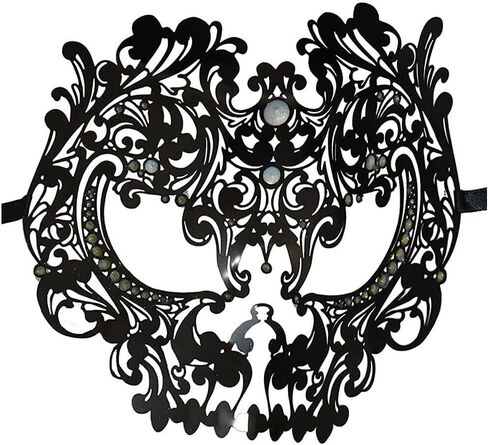 قناع تنكر جمجمة كامل الوجه من Qavctw، قناع تنكري ماردي جراس، قناع معدني للهالوين in Kuwait