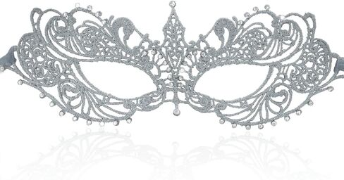 Masquerade Mask for Women - Shiny Rhinestone Lace Mask for Mascarade Ball Halloween Party Mardi Gras Masks Cosplay in Saudi Arabia