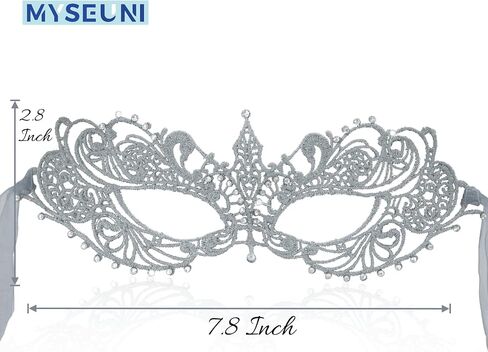 Masquerade Mask for Women - Shiny Rhinestone Lace Mask for Mascarade Ball Halloween Party Mardi Gras Masks Cosplay in Saudi Arabia
