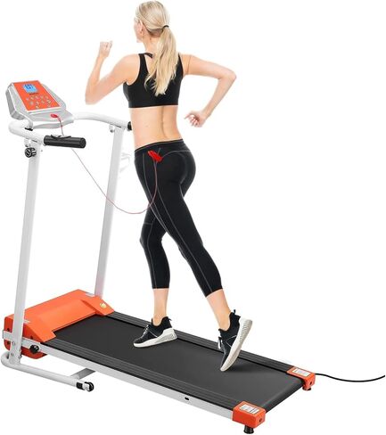 Folding Treadmill 1.5HP Foldable Treadmill with 12 Modes, Compact Mini Treadmill for Home Office, Space Saving Small Treadmill with Large Running Area, LCD Display, Easy to Fold in Kuwait