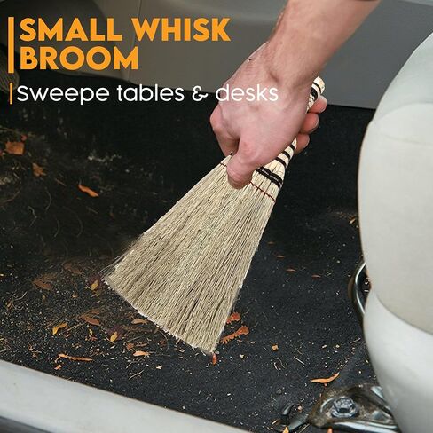 – Small Whisk Broom Handheld Brush Whisks Away Dust, Dirt & Debris Brush Head 9.5-11" L with Nylon Hanger for Easy Storage Perfect for Inddor Outdoor and Car in Saudi Arabia
