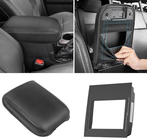 2 قطعة غطاء وحدة التحكم المركزية متوافق مع 2016-2022 2023 ملحقات تويوتا تاكوما الجيل الثالث منظم مسند الذراع صندوق تخزين مخفي 2 في 1 منظم ABS وغطاء جلد PU in Kuwait