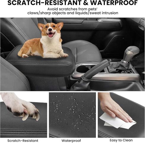 2 قطعة غطاء وحدة التحكم المركزية متوافق مع 2016-2022 2023 ملحقات تويوتا تاكوما الجيل الثالث منظم مسند الذراع صندوق تخزين مخفي 2 في 1 منظم ABS وغطاء جلد PU in Kuwait