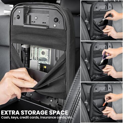 2 قطعة غطاء وحدة التحكم المركزية متوافق مع 2016-2022 2023 ملحقات تويوتا تاكوما الجيل الثالث منظم مسند الذراع صندوق تخزين مخفي 2 في 1 منظم ABS وغطاء جلد PU in Kuwait