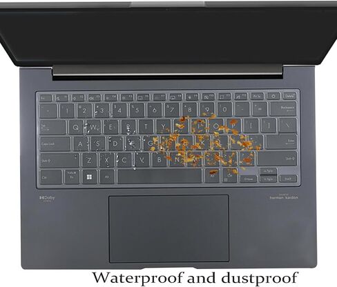 Keyboard Cover for ASUS Zenbook 14 X OLED UX3404, Zenbook 14 OLED UX3405, Zenbook 14 Flip OLED UP3404, Zenbook Pro 14 OLED UX6404, Zenbook Duo UX8406 Laptop, Asus Zenbook 14 OLED US Layout TPU Skin in Saudi Arabia