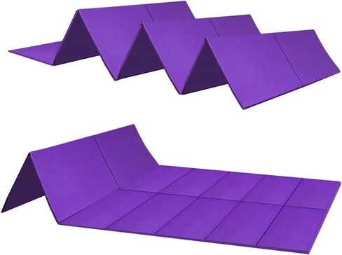 بساط يوجا قابل للطي من JBM مقاس 68 بوصة طول × 24 بوصة عرض × 1/4 بوصة بساط يوجا للسفر سميك لليوجا والبيلاتيس والتأمل والتدريبات على الأرض in Kuwait