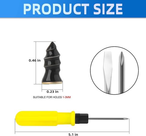 80PCS Tire Repair Rubber Nail, Vacuum Tire Repair Rubber Screws Black, Fast Tool Self-Service Tire Repair Nail, for Car Motorcycle Fast Tire Repair Tools (40s+40l+Screwdriver) in Kuwait