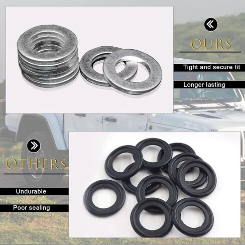 50PCS Engine Aluminum Oil Drain Plug Screw Washer, Oil Drain Plug Gasket Washer Crush Seal, Compatible with Honda, Replaces # 94109-14000, Used for Oil Change in Saudi Arabia
