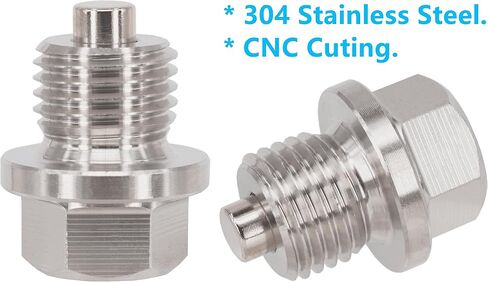 5PCS M12x1.25 Stainless Steel Magnetic Engine Oil Drain Plug Compatible with Toyota, Lexus, Nissan, Infiniti, Replace 90341-12012, 11128-01M00, 11026-01M02, 90430-12031 in Saudi Arabia