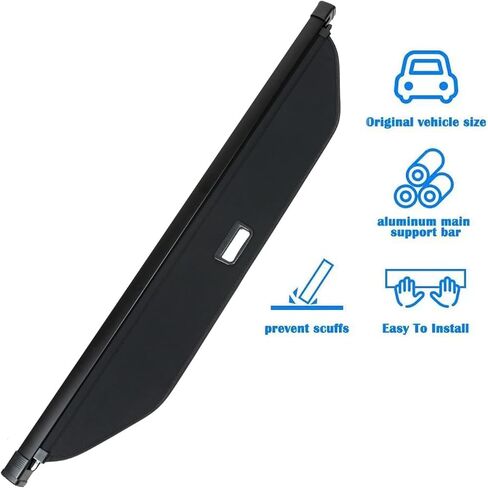 غطاء البضائع مصمم لسيارة Toyota 4Runner 2010-2023 خلفي قابل للسحب مقاوم للماء غطاء حماية للأمتعة (أسود) in Kuwait