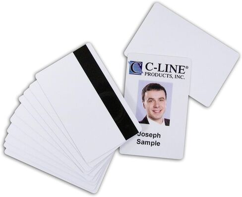 C-Line Graphics Quality Video Grade PVC Card for ID Badges, White, 100 per Pack (89007) (Pack of 2) in Saudi Arabia