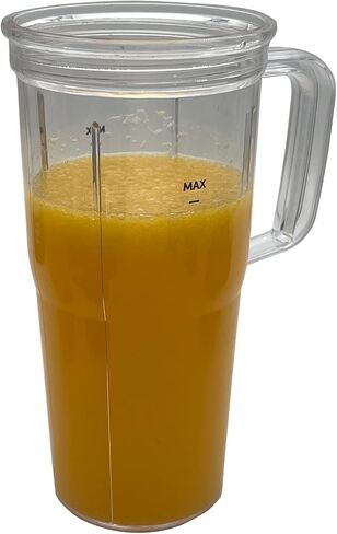 قطع غيار وعاء كوب سعة 24 أونصة مع مقبض، متوافقة مع مجموعة خلاط NutriBullet (ZNBF30400Z/ZNBF30500Z/)/Select Blender 1200(NB07200-1210)، /PRO 1000/ Select Blender (مقبض 24oz) in Saudi Arabia