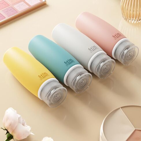 PACKISM TSA Approved Toiletry Bottles - 6 Pack Leak Proof 3.4oz Silicone Travel Bottles for Toiletries, Refillable Liquid Travel Accessories for Shampoo Conditioner Lotion Body Wash(BPA Free) in Kuwait