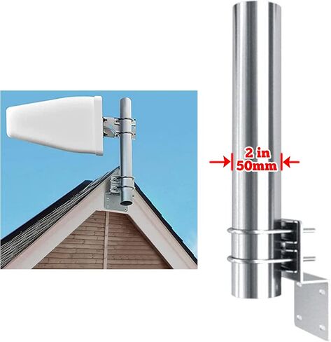 4 PCS Antenna Pole Mast Mount Bracket, Antenna Heavy Duty Steel Bracket with Double U-Bolts Clamp - 2" Mast Diameter in Saudi Arabia