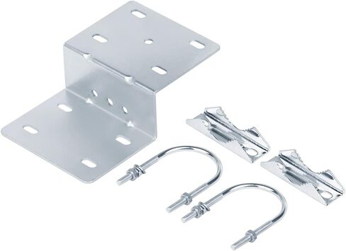 4 PCS Antenna Pole Mast Mount Bracket, Antenna Heavy Duty Steel Bracket with Double U-Bolts Clamp - 2" Mast Diameter in Saudi Arabia