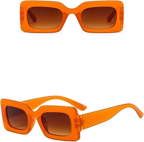 Retro Rectangle Sunglasses for Women Vintage 90’s Candy Color Sunglasses Square Frame Y2K Eyewear in Saudi Arabia
