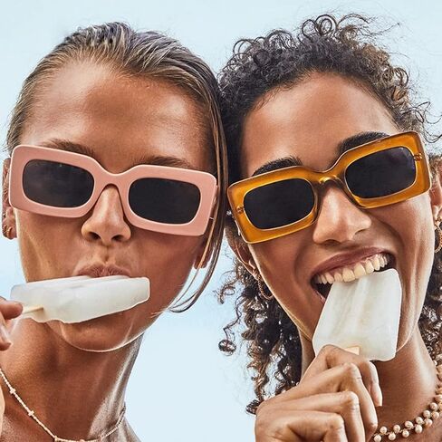 Retro Rectangle Sunglasses for Women Vintage 90’s Candy Color Sunglasses Square Frame Y2K Eyewear in Saudi Arabia