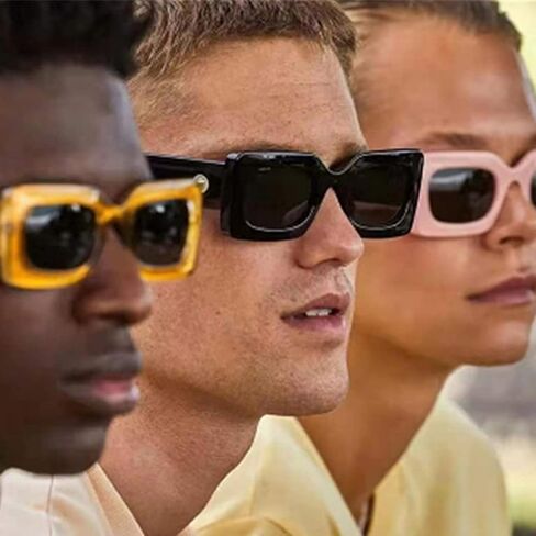 Retro Rectangle Sunglasses for Women Vintage 90’s Candy Color Sunglasses Square Frame Y2K Eyewear in Saudi Arabia