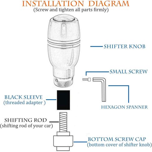 Push Button Car Knob Shifter Handle, Aluminum Alloy Gear Stick Shift Fit Most Automatic Transmissions, Black Leather Covered in Kuwait