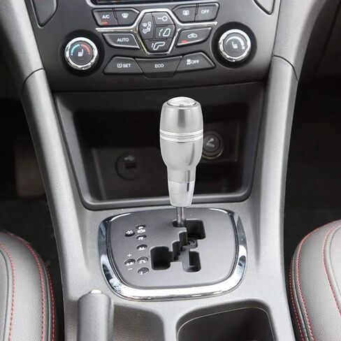 Push Button Car Knob Shifter Handle, Aluminum Alloy Gear Stick Shift Fit Most Automatic Transmissions, Black Leather Covered in Kuwait