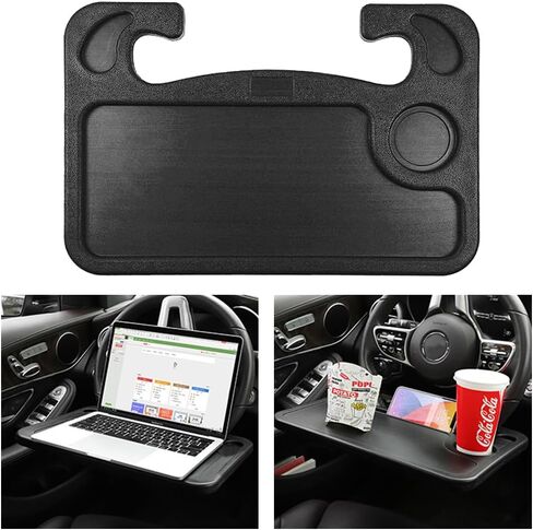 Auto Steering Wheel Desk,Steering Wheel Tray with Pen Slot&Cup Sink,Car Tray for Eating Working,Universal Car Gadgets of Car Essentials for Women Men in Kuwait