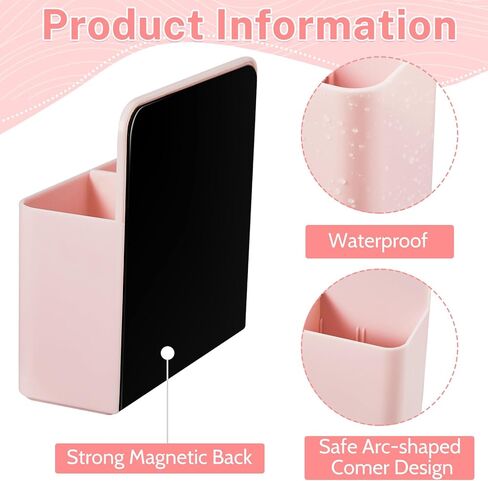 6 قطع حامل أقلام مغناطيسي للمسح الجاف، حامل أقلام مغناطيسي للسبورة البيضاء، منظم تخزين أقلام الرصاص المغناطيسية للمكتب، خزانة الثلاجة، الفصول الدراسية، الخزائن المعدنية (لون المعكرون) in Kuwait