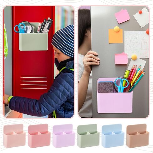 6 قطع حامل أقلام مغناطيسي للمسح الجاف، حامل أقلام مغناطيسي للسبورة البيضاء، منظم تخزين أقلام الرصاص المغناطيسية للمكتب، خزانة الثلاجة، الفصول الدراسية، الخزائن المعدنية (لون المعكرون) in Kuwait
