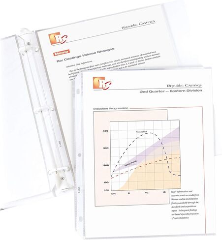C-Line Top Loading Standard Weight Poly Sheet Protectors, Clear, 8.5 x 11 Inches, 100 per Box (62027) in Saudi Arabia