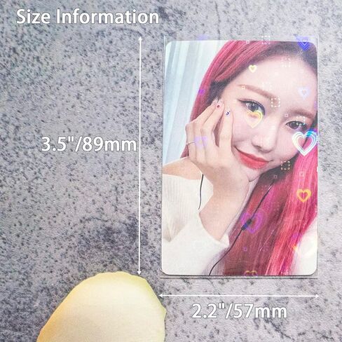 100 قطعة من أكمام بطاقات الصور الفوتوغرافية K-pop الوامضة بالليزر مقاس 2.2 × 3.5 بوصة، وأكمام بطاقات الصور الفوتوغرافية على شكل قلب الحب لصور Instax Mini، وواقي بطاقات ناعم من رقائق معدنية ثلاثية الأبعاد تحميل علوي in Kuwait
