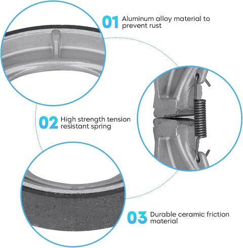 Front Brake Pads Rear Brakes Shoes for Suzuki King Quad 400 LT-A400F AS ASi 2008-22, LT-F400F FS 2008-10, LTF400F FSi 2011-16 606-3 Set in Saudi Arabia