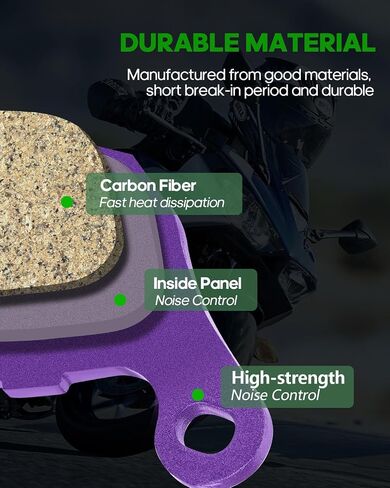 SCITOO Carbon Fiber Brake Pads Fit for 2008 2009 2010 2011 Dyna/for Fatboy/Heritage Softail/Rocker C/Softail, 2008 2009 Night Train/Rocker in Saudi Arabia