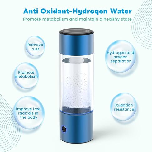 Hydrogen Water Bottle，2024 New Hydrogen Water Generator，280ml Rechargeable Portable Healthy Hydrogen Water Bottle，Home Travel Office Sports Hydrogen Water Purifier in Saudi Arabia