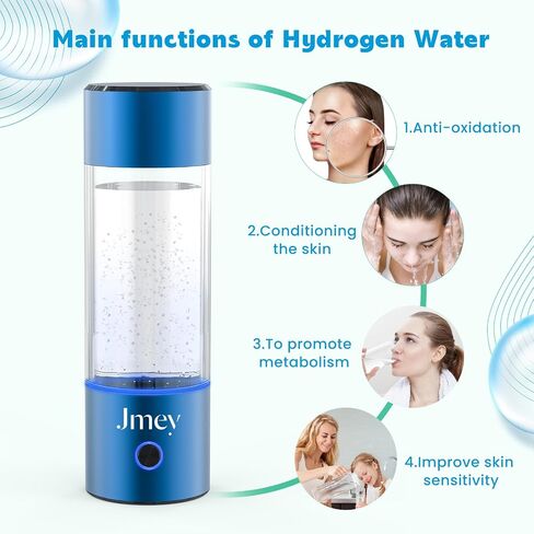 Hydrogen Water Bottle，2024 New Hydrogen Water Generator，280ml Rechargeable Portable Healthy Hydrogen Water Bottle，Home Travel Office Sports Hydrogen Water Purifier in Saudi Arabia