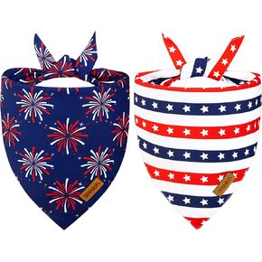 Halloween Dog Bandanas - 2 Pack Reversible Pumpkin and Bat Pet Scarf for Boys and Girls | Fall Dog Bibs | Premium Durable Fabric | Holiday Dog Bandana for Medium and Large Dogs (Large)