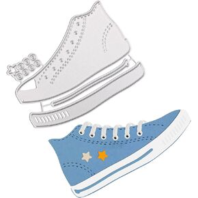 قوالب قطع معدنية، قوالب حرفية للأحذية القماشية، استنسل قطع قوالب منقوشة لألبوم الصور القصاصات، استنسل مجلد منقوش مزخرف. (لا تتضمن أربطة الحذاء) in Kuwait