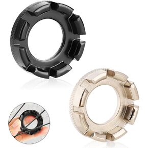 2Pcs Bike Spoke Wrench, Adjustment 8 Way Bicycle Wheel Spoke Tool for Bike Repair Truing and Repairing Cycling Wheels Wider Size Selection Anti-Skid - Size: 10/11/12/13/14/15