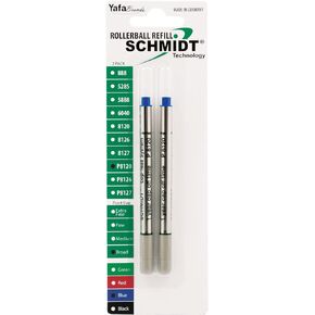 Schmidt P8120 Short Capless Rollerball Refill Broad Point 1.0mm, Blue, 2 Pack Blister (SC58134)