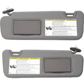Dasbecan Left Driver Side Sun Visor with Light Compatible with Toyota Highlander 2014 2015 2016 2017 2018 2019 Replace 74310-0E072-B0 Sunvisor Leather