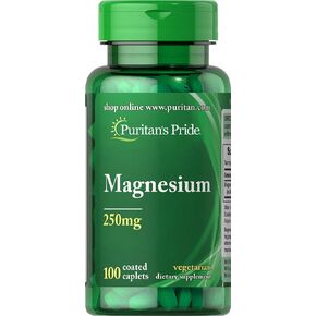Puritan's Pride Magnesium 250 Mg Caplets, 100 Count